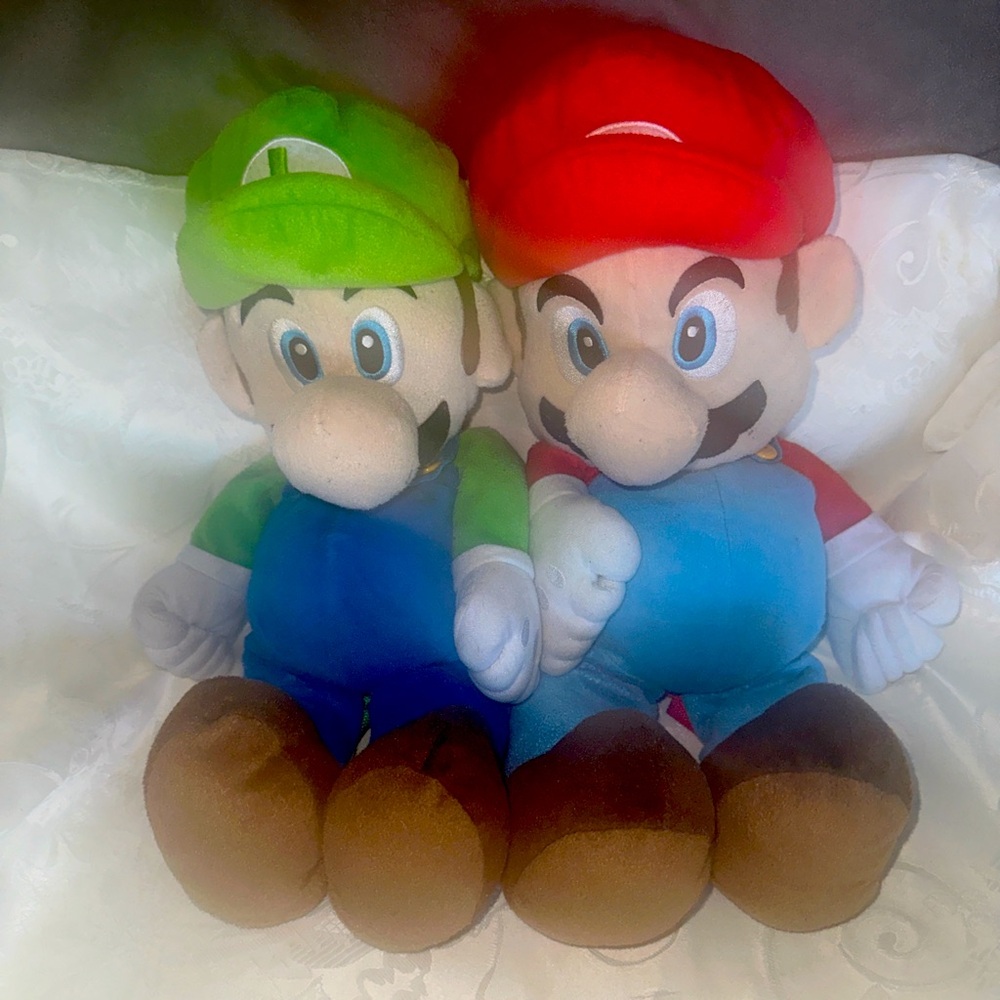 Set of Two small Backpacks Mario and Luigi